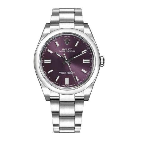 rolex oyster perpetual purple dial.